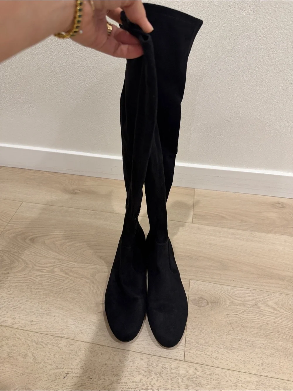 Ivanka Trump Black Over-The-Knee Flat Boot